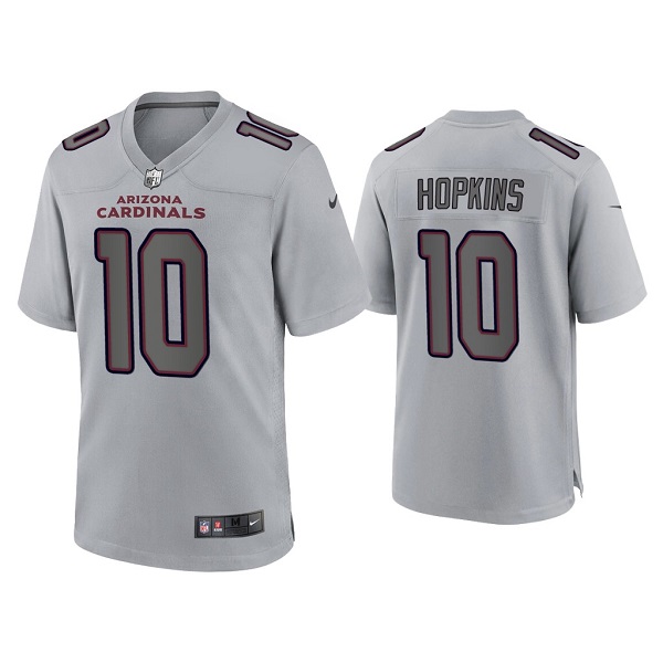Men's Arizona Cardinals #10 DeAndre Hopkins Grey Atmosphere Fashion Stitched Game Jersey Men's Arizona Cardinals #10 DeAndre Hopkins Grey Atmosphere Fashion Stitched Game Jersey